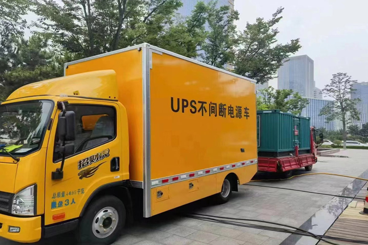 桐乡发电机租赁施工现场